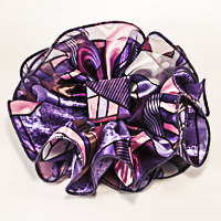 Large Satin Chiffon Print Jaw Clip Claw Bows