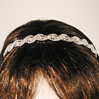 Sparkling Crystal Rhinestone Headband Two-Line Twisted Design