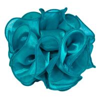 Satin/Chiffon Large Ruffled Hair Bow on Salon  Claw Jaw Clips