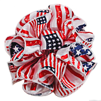  American Flage Clip Claw Jaw Bow in Satin & Chiffon