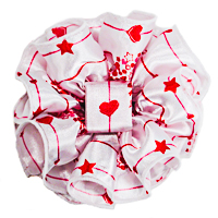 Heart Clip Claw Jaw Bows Large Satin Chiffon