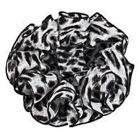 Animal Print Clip Claw Jaw Bows Large Satin Chiffon