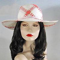 Festive Sun Hat with Curved Criss Cross Design