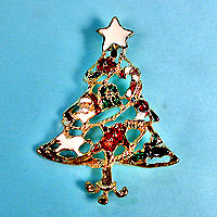 Golden Decorated Christmas Tree