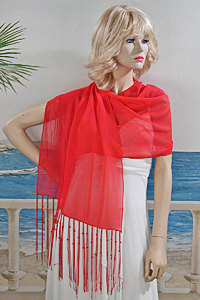 Fringed Scarf or Light Shawl Oblong Shawl