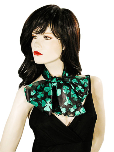 Shamrock Long Silky Neck Scarves, a fashion accessorie - Evening Elegance