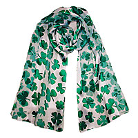 Shamrock Long Silky Neck Scarves, a fashion accessorie - Evening Elegance