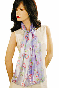 Easter Eggs, Bunnies and Flowers Long Neck Scarf