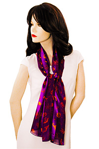 Halloween Scarf with Cute Icons