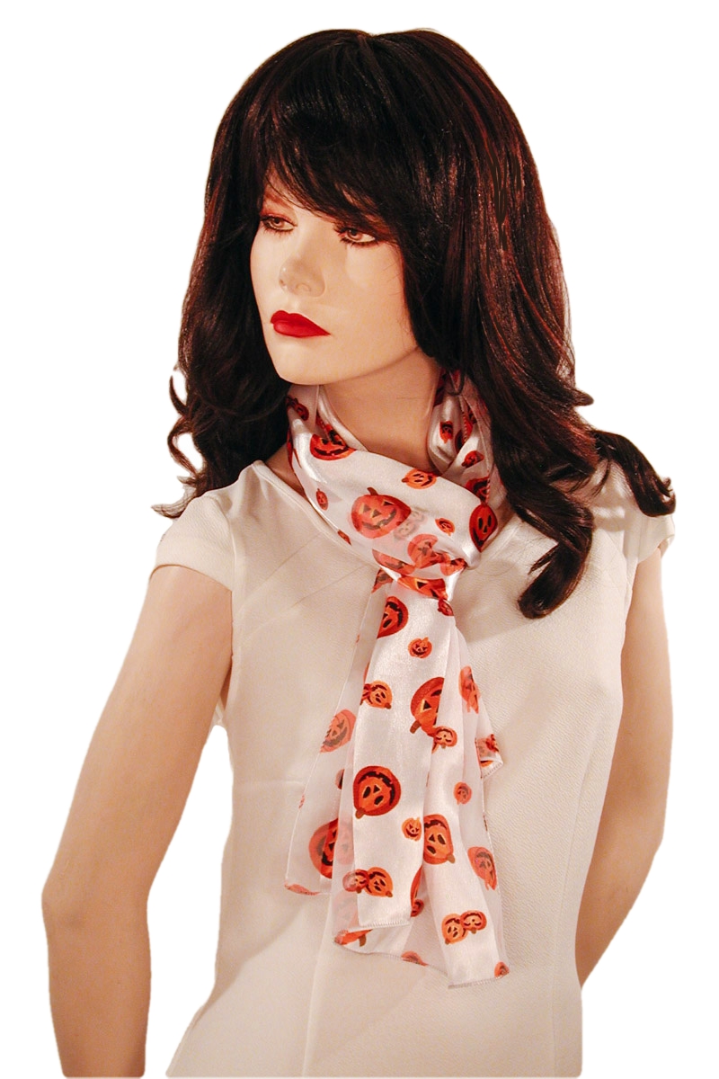 Halloween Scarves with Pumpkins, a fashion accessorie - Evening Elegance